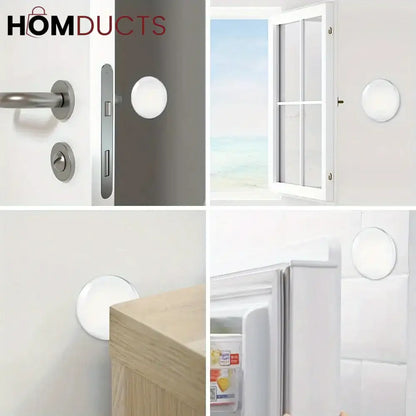 Self-Adhesive Silicone Door Handle Wall Protector – Shock Absorbing Bumper Pads for Walls, Furniture & Appliances 6pcs