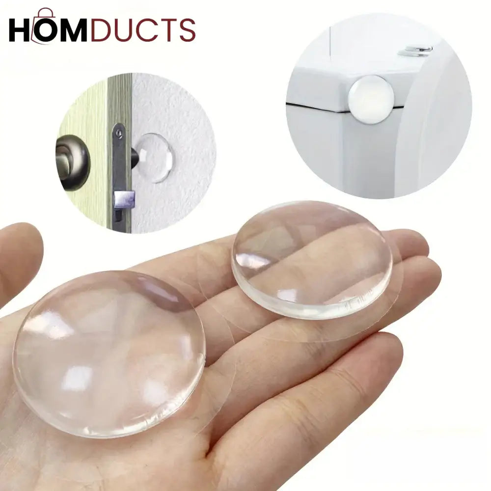 Self-Adhesive Silicone Door Handle Wall Protector – Shock Absorbing Bumper Pads for Walls, Furniture & Appliances 6pcs