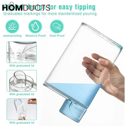 Transparent Airtight Kitchen Dispenser with Handle – 1PC Storage Container for Liquid & Dry Items